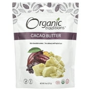Organic Traditions Cacao Butter, 8 oz (227 g)