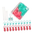 thumbnail image 2 of KLKCMS Crochet Stitch Markers Creative Crochet Clips for Weaving Sewing Accessories Pink, 2 of 9