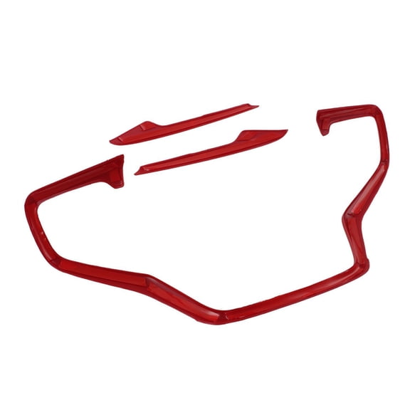 ABS Red Steering Wheel Panel Frame Decor Fit for 2016-2021 Honda Civic