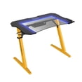 thumbnail image 3 of Gaming Desk, Steel Legs, Multicolored LED Lights, Cup Holder, 3 USB Ports, Tempered Glass Accent, 3 of 5
