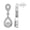 Sterling Silver, variant on Fine Jewelry Sterling Silver Round-shape Diamond Micro-Setting Cluster Dangle Earrings (2/5 cttw, I-J Color, I2-I3 Clarity)