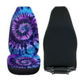 thumbnail image 4 of Uorisanigo Car Seat Covers, Front Bucket Seat Covers, 2 Pcs, Easy to Install Car Seats Cover Cushion and Accessories for Auto Trucks Van SUV - Blue and Purple Tie-Dye Print, 4 of 7