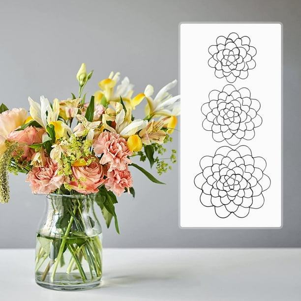 Fiudx Decoración del hogar Soporte para arreglos florales moderno y con forma de hierro Dispositivo auxiliar para arreglos florales con forma de hierro
