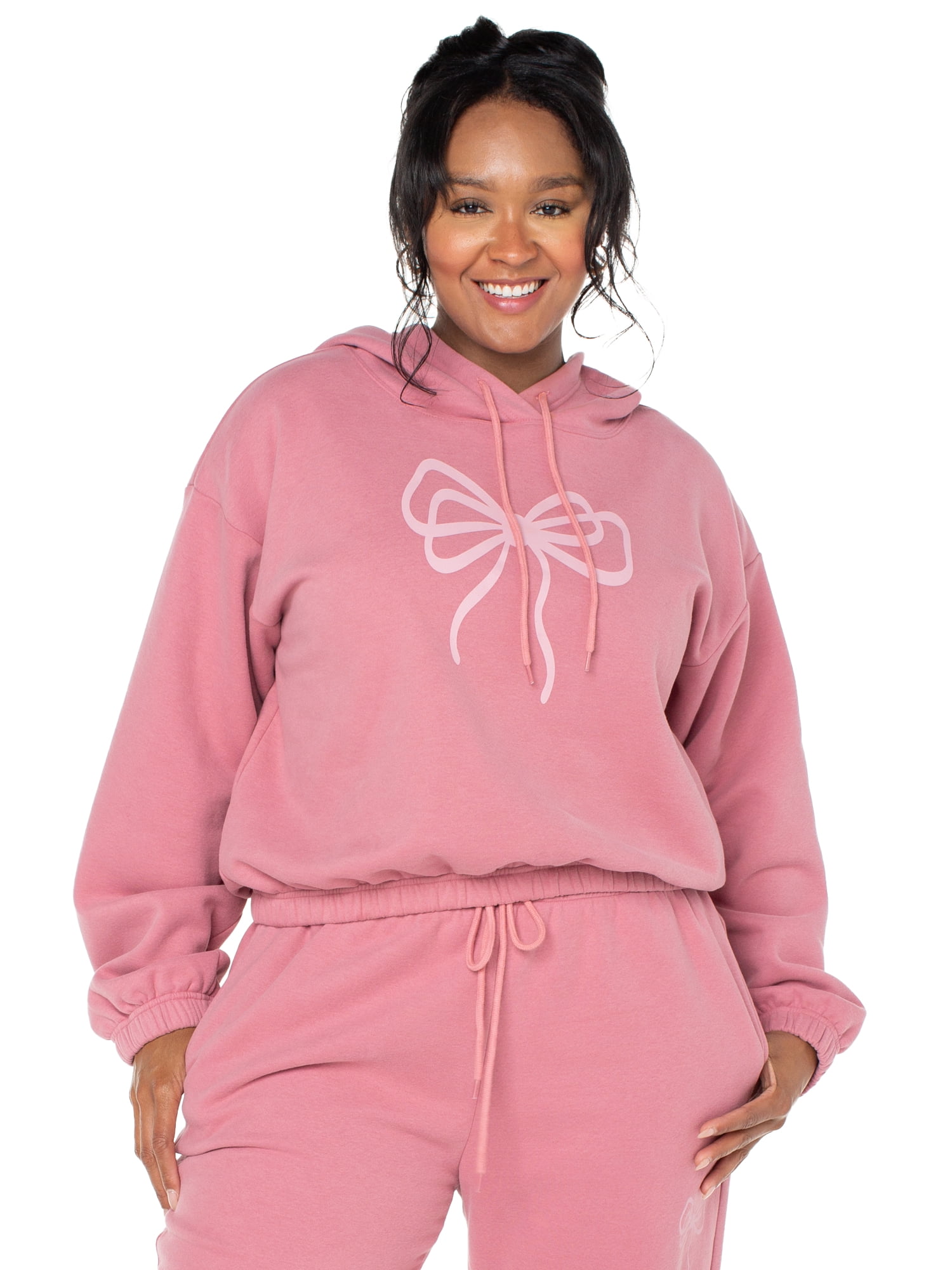 Celebrity Pink Women's and Women's Plus Fleece Pullover Sweatshirt, Sizes XS-4X