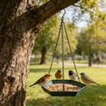 thumbnail image 6 of Hanging Bird Feeder Outdoor, Plastic Bird Feeding Station, Garden Bird Feeder with Chain, Decorative Outdoor Bird Feeding Device （Green）, 6 of 6