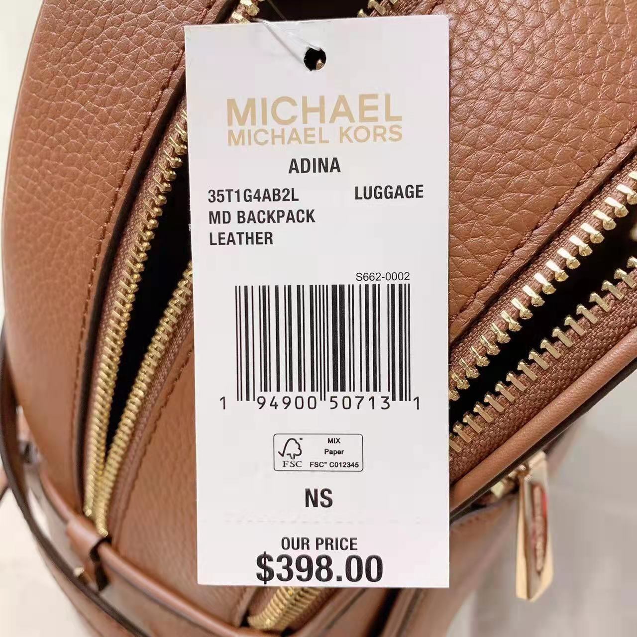 Michael Kors Adina Medium Luggage Pebbled Leather Convertible