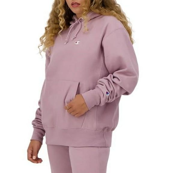 Champion GF510 Womens Reverse Weave Heavyweight Hoodie Sweatshirt, Purple Fig, Small