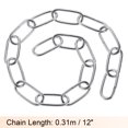 thumbnail image 2 of Uxcell 24" Long Hook Rings Connectors Pendant Light Fixture Chain Silver 1 Set, 2 of 5