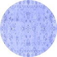 thumbnail image 1 of Ahgly Company Machine Washable Indoor Round Oriental Blue Traditional Area Rugs, 8' Round, 1 of 4