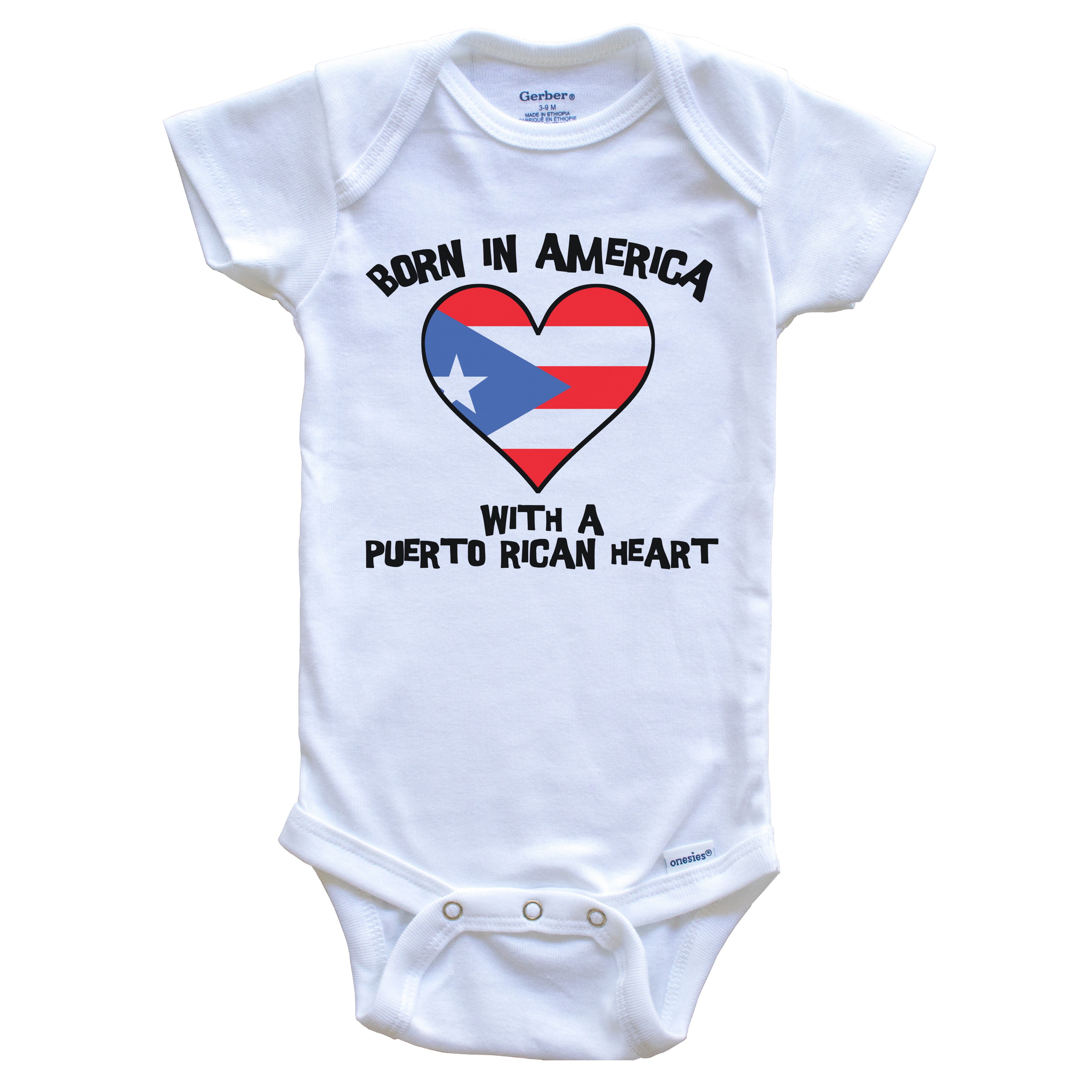 Puerto Rico Flag Newborn Baby Boy Girl Romper Jumpsuit Long Sleeve Bodysuit Overalls Outfits Clothes