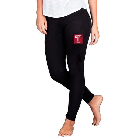 Women's Concepts Sport Black Temple Owls Fraction Essential Leggings