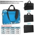 thumbnail image 2 of ZICANCN Laptop Case 14 inch, Christmas Floral Blue Elegant Snowflakes Work Shoulder Messenger Business Bag for Women and Men, 2 of 9
