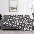 thumbnail image 2 of Yiaed Husky Print Blanket Throw Blanket Soft Cozy Flannel Blanket for Home Bed Sofa Couch Chair-80"x60", 2 of 6