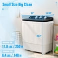 thumbnail image 3 of SOLAURA 16 LBS Portable Washing Machine, Mini Washer and Dryer Combo, Semi-Automatic Twin Tub Washer with Drain Pump for Dorms, Apartments, RVs (Black), 3 of 9