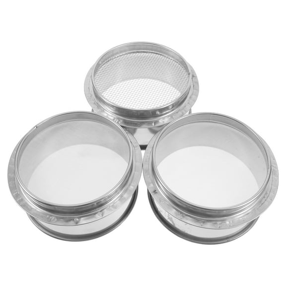 Zehuanyu 3pcs Stainless Steel Fine Mesh Sieve For Lab Kitchen Powder Separation Sifter Versatile Standard Test Sieve 10 80 200 Mesh