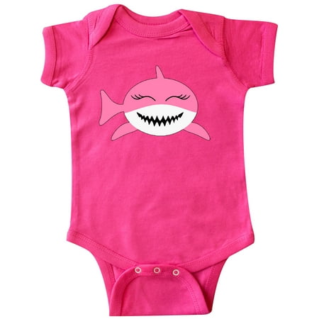 

Inktastic Cute Pink Shark Gift Baby Boy or Baby Girl Bodysuit