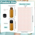 thumbnail image 2 of 30 Pcs Amber Glass Bottle Amber Glass Bottle Small Oil Vial Sample Bottles 15ml(0.51fl. oz) with Screw Caps for Essential Oils Chemicals Perfumes Dark Goldenrod 0.86x2.5Inch diy, 2 of 9