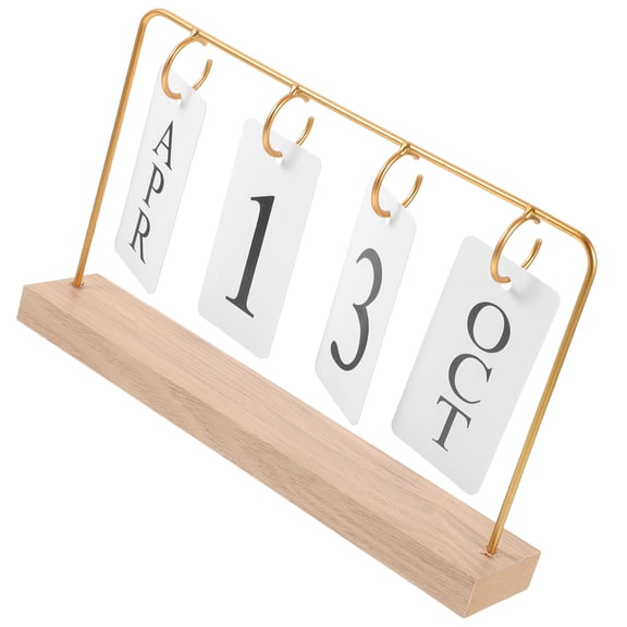 BESTOYARD Office Desktop Calendar Golden Rectangular 1Pcs