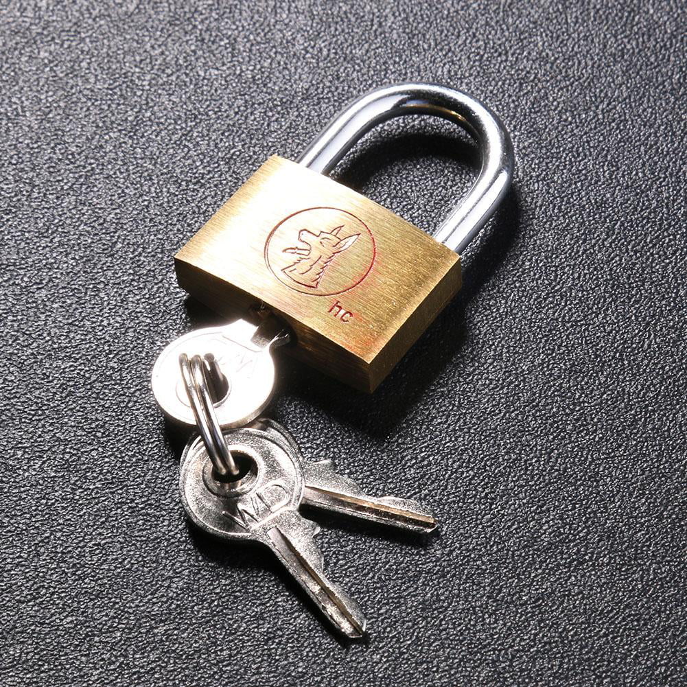 Mini Thin Copper Padlock Safety Cabinet Lock Safety Locker Latch with Keys N#S7 