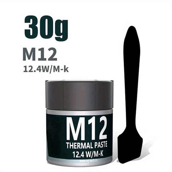 M12 Thermal Compound Paste 30g - High Performance CPU/GPU Thermal Grease for Heatsink with Spatula & Cleaning Wipes