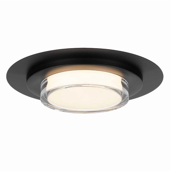 TICOZE 16 Inch Black Integrated LED Flush Mount for Bedrooms, Living Rooms, Kitchens, Hallways, 13000 Lumens 25W, 3CCT Selectable 3000K,4000K,5000K, Dimmable