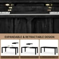 thumbnail image 3 of Morden Fort Extendable Dining Wood Table for 6-8, Rectangular 60"-80" Modern Expanding Table for Kitchen, Living Room, Gatherings, Meetings, Black, 3 of 9