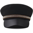 thumbnail image 3 of YooGuoGuo Retro Women's Fiddler Cap Newsboy Hat Visor Berets with Rhinestone Chain Fall Outdoor Flat Paperboy Hats, 3 of 6