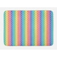 thumbnail image 1 of Colorful Bath Mat, Rainbow Design Ikat Inspired Motifs Leaf Models Digital Design Floral Pattern, Plush Bathroom Decor Mat with Non Slip Backing, 29.5" X 17.5", Multicolor, by Ambesonne, 1 of 2
