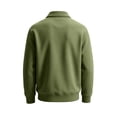 thumbnail image 6 of Delconic Mens Classic Polo Sweatshirt Long Sleeve Collared Pullover Casual Knit Top Regular Fit Button Placket Everyday Shirt Army Green L, 6 of 8