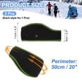 thumbnail image 2 of Uxcell Ear Warmer Headband, Ear Warmer Winter Stretchy Running Sweatband Outdoor Essential for Running Walking Black with Dark Green, 2 of 7