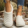 thumbnail image 2 of Platform Clogs for Womens Mens Slip on Wide Toe Box Fleece Lined Lightweight Non Slip House Slippers, 2 of 5
