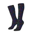 thumbnail image 2 of Balery Colored Hearts Printed Novelty Socks Men's Women's Crew Socks Sports Socks Knee High Socks Cotton Socks Quirky and Cool Socks, 2 of 9
