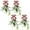 4PCS, variant on Dalrosia Christmas Artificial Mistletoe Ornament with Red Bow Christmas Hanging Mistletoe Decoration Bouquet Floral Natural Pine Cones Holiday Decoration Ornament Bouquet
