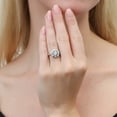 thumbnail image 5 of BERRICLE Sterling Silver Woven Cubic Zirconia CZ Wreath Fashion Ring for Women, Rhodium Plated Size 7.5, 5 of 9