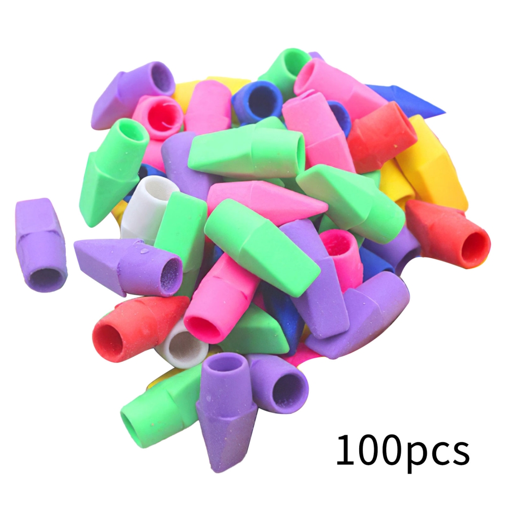 Merkmar Erasers, Cap Erasers, 100 Pack, Color Eraser Caps, Erasers for