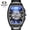 Black shell black face silver machine, variant on Men's Fashion Skull Hollow Automatic Mechanical Watch