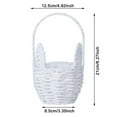 thumbnail image 2 of Easter Bunny Woven Basket, Basket with Handle for Party Favors, Handmade Straw Wicker Easter Candy Eggs Baskets for Kids Cute Rabbit Picnic Hamper for Egg Party Gifts Toy Storage, 2 of 4