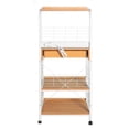 thumbnail image 4 of Pemberly Row Modern Metal Frame Microwave Stand with Storage in White, 4 of 8