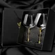thumbnail image 3 of Juego de copas de vino tinto, copa de cristal ligera de lujo de alta gama, copas de vino para fiesta de cristal alto, copas para beber para flauta de champán, 2 uds., 3 of 5