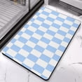 thumbnail image 2 of Non-Slip Luxury Checkered Bath Rug | 20x32in | Absorbent, Soft Microfiber | Classic Bath Carpet for Bathroom Floor, 2 of 5