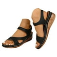 thumbnail image 2 of MKLEKYY Sandalias de Mujer Con Cierre de Velcro, Informales, Con Punta Abierta, Cómodas, para Playa, 2 of 4