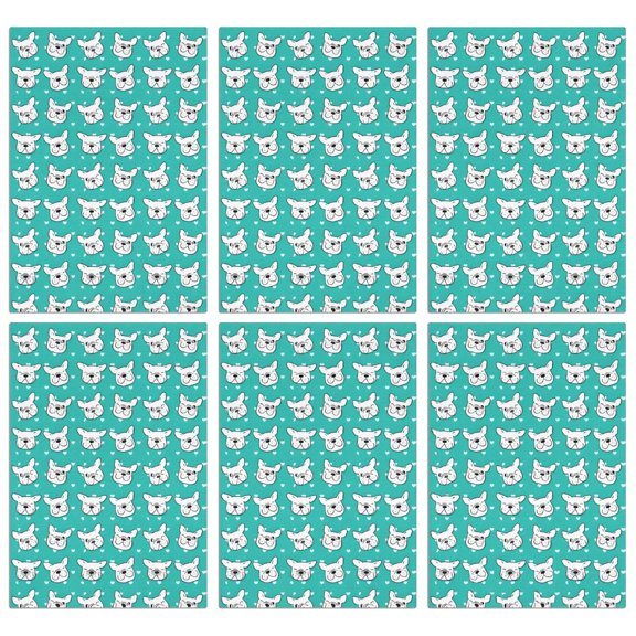 6 Pcs Funny Kitchen Towels,Esign Of Head Pug Dog Microfiber Dish Towels,Kitchen Tea Towels,Kitchen Towel Set (18" X 26")
