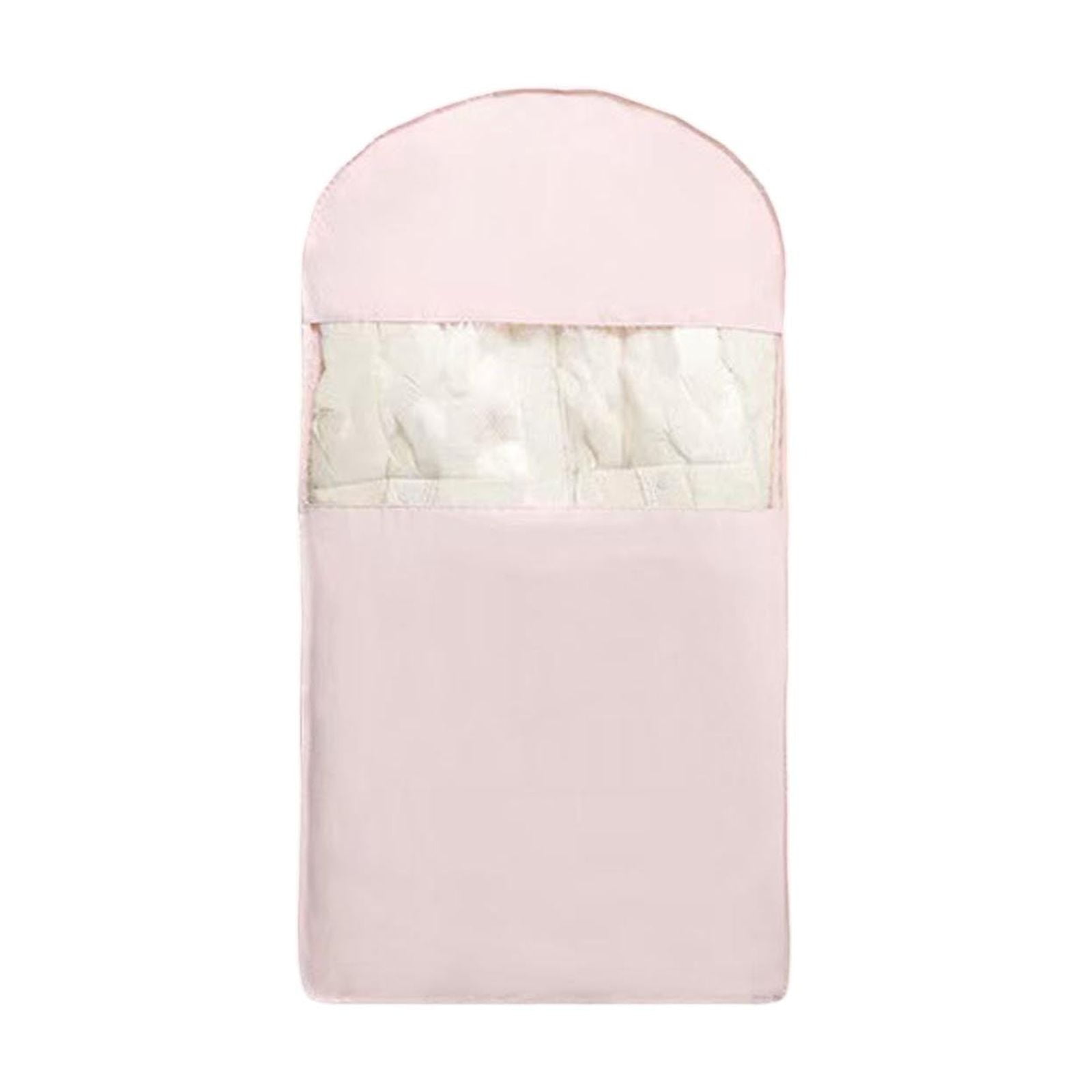Self-Compressing Hanging Garment Bag, Space Saver Closet Organizer with Zipper for Down Jackets & Bulk Clothes, Dust Cover Storage Bag for Seasonal Clothing Protection (Pink)