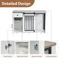 thumbnail image 3 of JOIVI 44" Dog Crate Furniture with Sliding Barn Door, Wooden Dog Kennel with Drawer and Storage Cabinet, White, 3 of 9