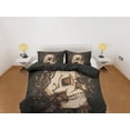 thumbnail image 2 of Calavera Negro Funda Nórdica Juego Colcha, Dormitorio Ropa de cama con funda de almohada, 2 of 4