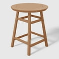thumbnail image 3 of WestinTrends Outdoor 37" Counter Height HDPE Patio Round Bar Table, Teak, 3 of 7