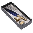thumbnail image 1 of Pluma Bling Bling Exquisita vintage Elegante de acero inoxidable escritura suave azul, 1 of 12