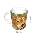 thumbnail image 2 of Yiaed Starfish And Seashell 1 Print Ceramics Coffee,Large Handle Design,Extra Large Tea and Coffee Cup for Office and Home Mugs, 2 of 6