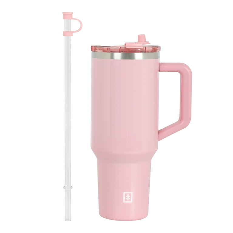 Swiss Tech Insulated Ceramic Tumbler 40 oz Pink Triple Wall