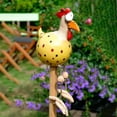 thumbnail image 2 of Figura de Gallina de Cerámica JM Decoración Al Aire Libre Gallo de Resina Amarillo, 2 of 5